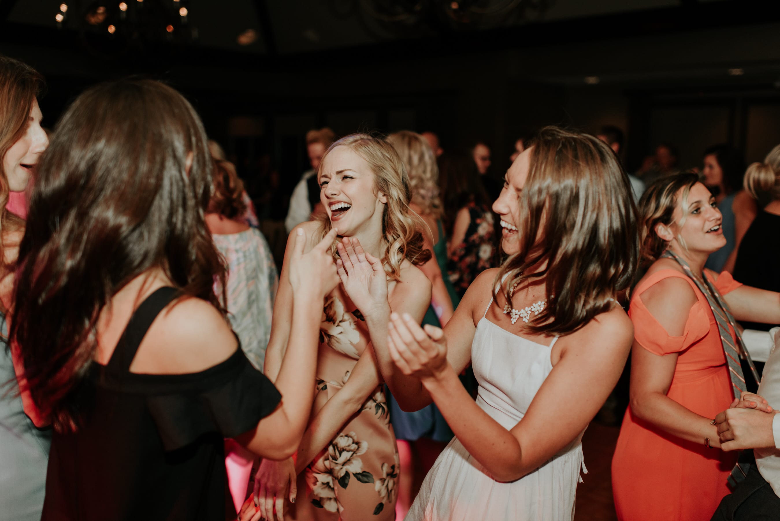 Guests enjoying the dance floor at intimate summer wedding Summer, Garden, Wedding, Josh Rexford
