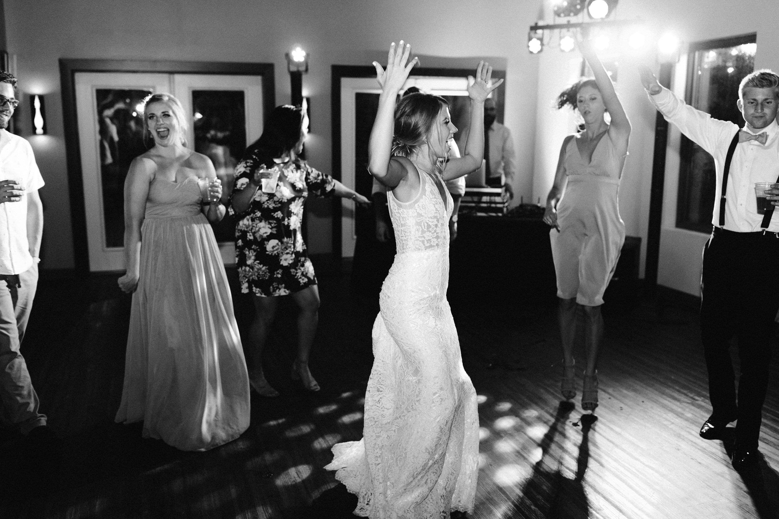 Black and white dancing photos Whimsical, Summer, Michigan, Wedding, Josh Rexford